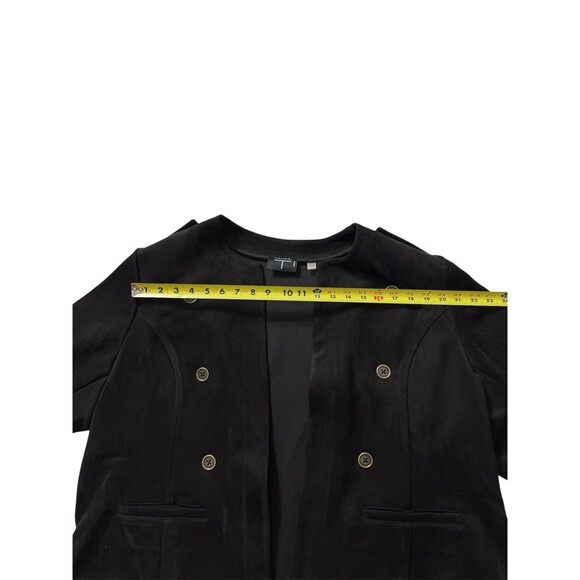 Tahari Women’s Double Breasted Black Jacket 3x Faux Leather - Picture 10 of 13